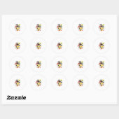 Samurai Cat-Lady Abstracte Hankamer Artjunkhaus Ar Ronde Sticker (Vel)