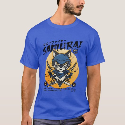 Samurai Cat Ninja Cat Assassin Warrior Cat vr T-shirt (Voorkant)