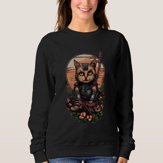 Samurai Cat Ninja Shark Kanagawa T-shirt (Voorkant)
