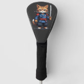 Samurai Cat Pixel Art Golfheadcover (Voorkant)
