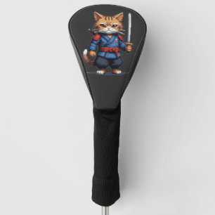 Samurai Cat Pixel Art Golfheadcover