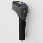 Samurai Cat Pixel Art Golfheadcover (Schuin)