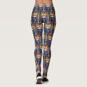Samurai Cat Pixel Art Leggings (Achterkant)