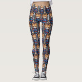 Samurai Cat Pixel Art Leggings (Voorkant)