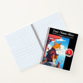 Samurai Cat Respect Spiral Notitieboek (Binnen)