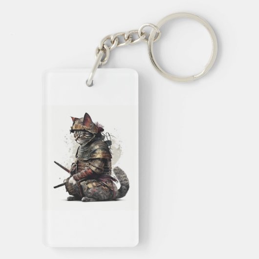 Samurai Cat Sleutelhanger (achterkant)