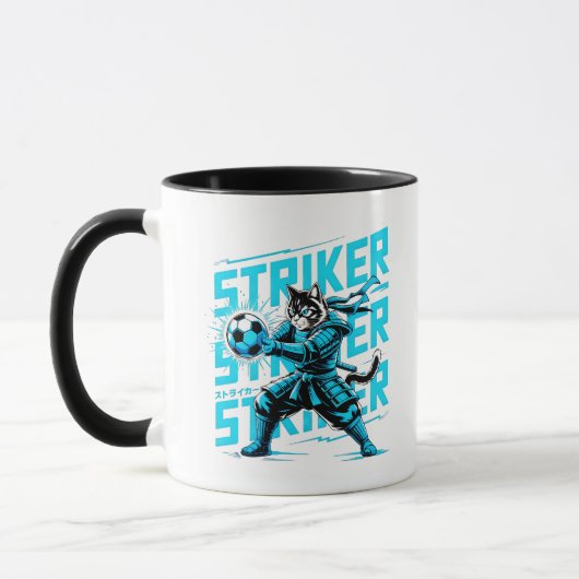 Samurai Cat Soccer Striker Mug | Anime Sports Gift Mok (Links)