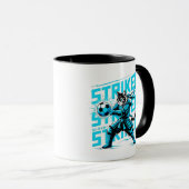 Samurai Cat Soccer Striker Mug | Anime Sports Gift Mok (Voorkant rechts)