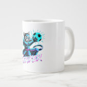 Samurai Cat Striker Mug - For Soccer Fans Grote Koffiekop (Voorkant rechts)