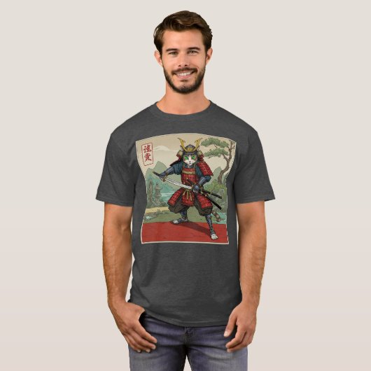 Samurai Cat T-shirt (Voorkant volledig)