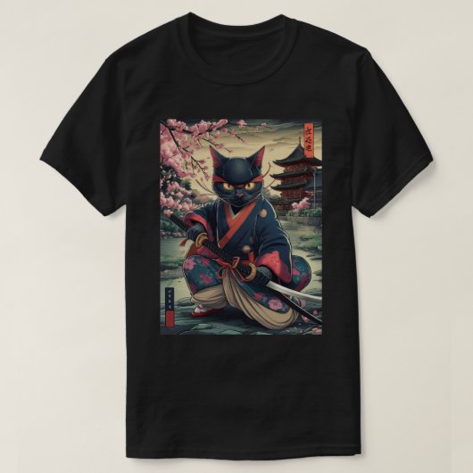 Samurai Cat T-shirt (Design voorkant)