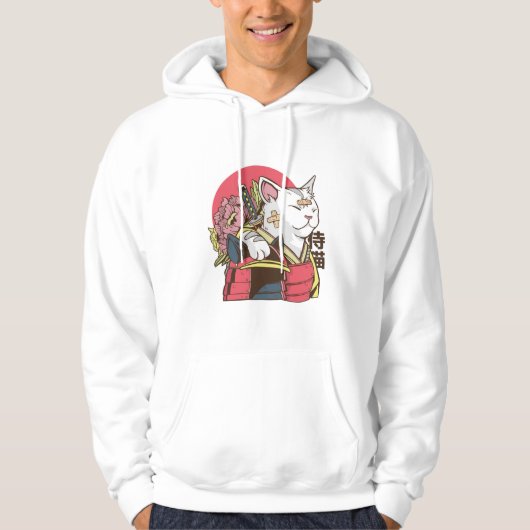 Samurai Cat - Vaporgolf Cat Hoodie (Voorkant)