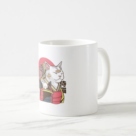 Samurai Cat - Vaporgolf Cat Koffiemok (Voorkant rechts)