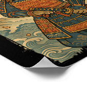 Samurai Cat Warrior Japanse Ukiyo-e kunstwerk Cat Poster (Hoek)