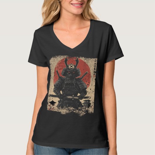 Samurai Cat Warrior kunstliefhebbers T-shirt (Voorkant)