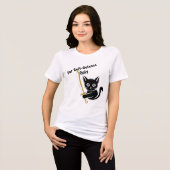 Samurai Cat Warrior - Schattigee Ninja Kitten met  Tri-Blend Shirt (Voorkant volledig)