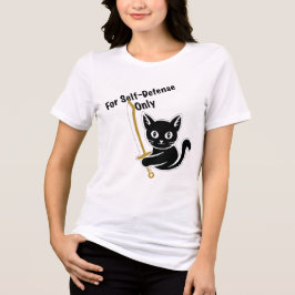 Samurai Cat Warrior - Schattigee Ninja Kitten met  Tri-Blend Shirt