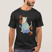 Samurai Cat with Katana Catmurai Japanese Warrior  T-shirt (Voorkant)