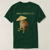 Samurai Cheems Japans Funny Ironic Meme T-shirt (Design voorkant)