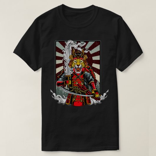 Samurai Cheetah Warrior Japan Japans T-shirt (Design voorkant)