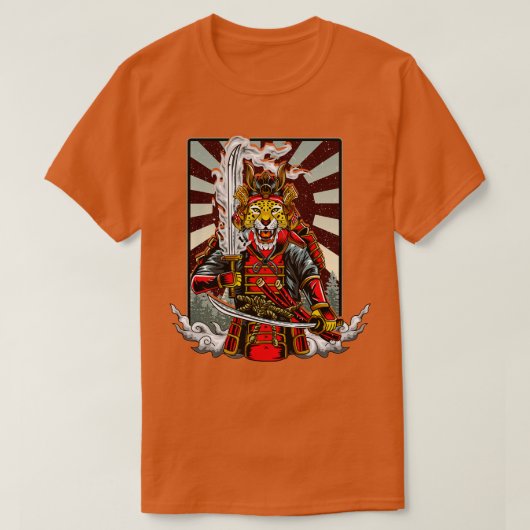 Samurai Cheetah Warrior Japan Japans T-shirt (Design voorkant)