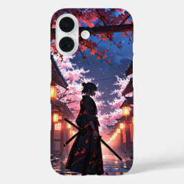 Samurai Cherry Blossoms iPhone 16 Hoesje