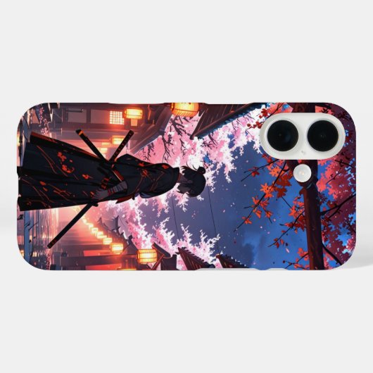 Samurai Cherry Blossoms Case-Mate iPhone Case (Achterkant (horizontaal))