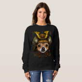 Samurai Chihuahua Dog Warrior Samurai Trui (Voorkant volledig)