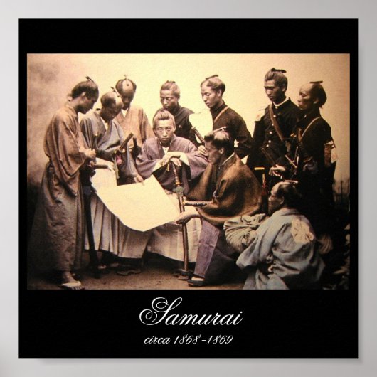 Samurai circa 1868-1869 (foto) Poster (Voorkant)