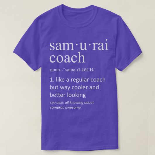 Samurai Coach Definition Funny Samurai Dad (2) T-shirt (Design voorkant)