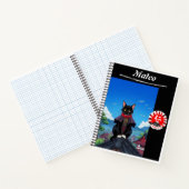Samurai Compassion Cat Spiral Notitieboek (Binnen)