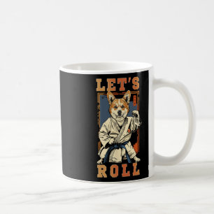 Samurai Corgi in Jiu Jitsu Gi BJJ leven Braziliaan Koffiemok