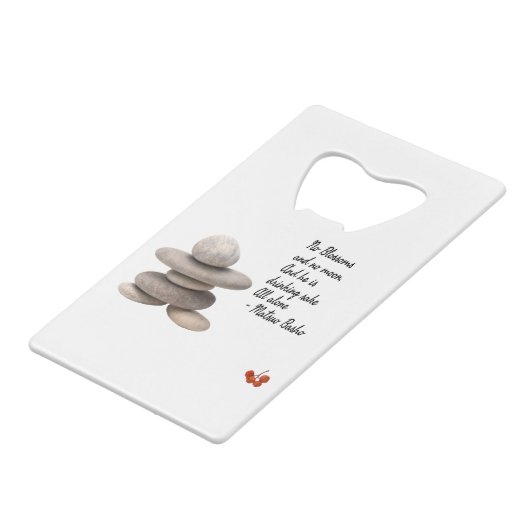 Samurai Creditkaart Flessenopener (Voorkant Gekanteld)