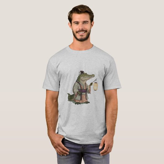 Samurai Crocodile Warrior T-shirt (Voorkant volledig)