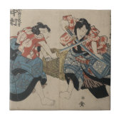 Samurai Crossing Swords circa 1825 Tegeltje (Voorkant)