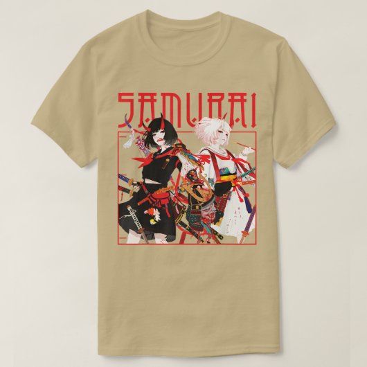 Samurai Cyborg Girl Aesthetische Japanner Kawaii R T-shirt (Design voorkant)
