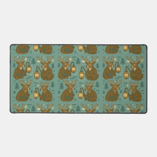 Samurai Deer with Gaming Lantern Bureaumat (Voorkant)