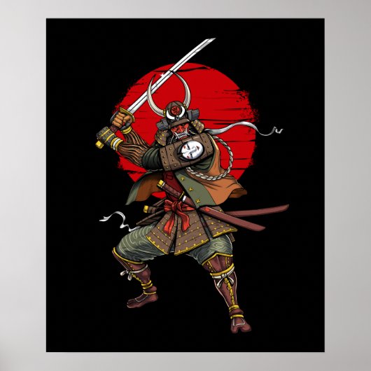Samurai Demon Oni Poster (Voorkant)
