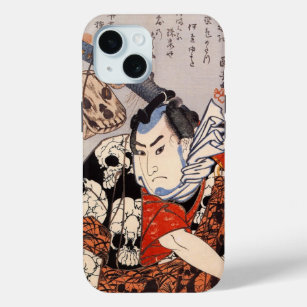 Samurai die een schedelpatroon heeft iPhone 15 case