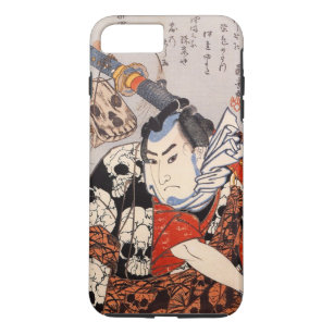 Samurai die een schedelpatroon heeft 	iPhone 8/7 plus hoesje
