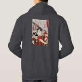 Samurai die een schedelpatroon heeft hoodie (Achterkant)