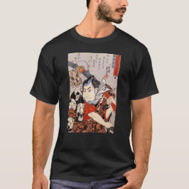 Samurai die een schedelpatroon heeft t-shirt