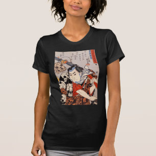 Samurai die een schedelpatroon heeft t-shirt