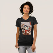 Samurai die een schedelpatroon heeft t-shirt (Voorkant volledig)