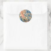 SAMURAI DIE VECHT SALAMANDER RONDE STICKER (Tas)