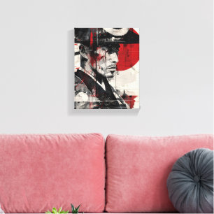 Samurai Digital Art Canvas Afdruk