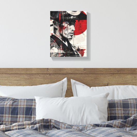 Samurai Digital Art Canvas Afdruk (Insitu (Slaapkamer))