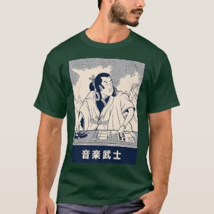 Samurai DJ Japanse animatie Illustratie T-shirt