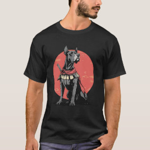 Samurai Dog Great Dane Japanse Ukiyo-e Stijl Honde T-shirt