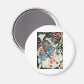 Samurai doodt een demon, oude Japanse schilderijen Magneet (Voorkant / Achterkant)
